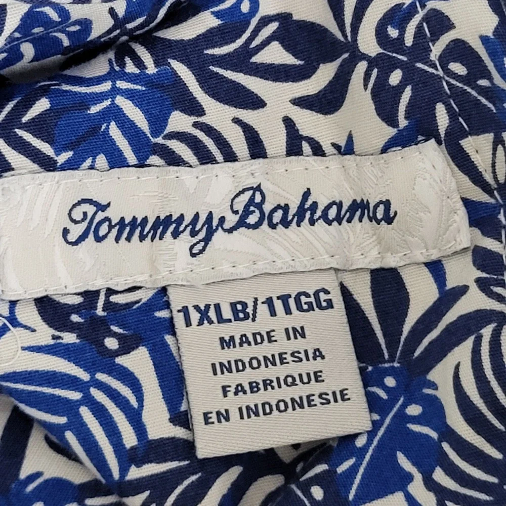 Tommy Bahama Linen Blend Pants Mens 1XLB Black Drawstring Beach Resort Trousers